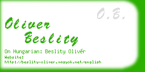 oliver beslity business card