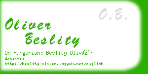 oliver beslity business card